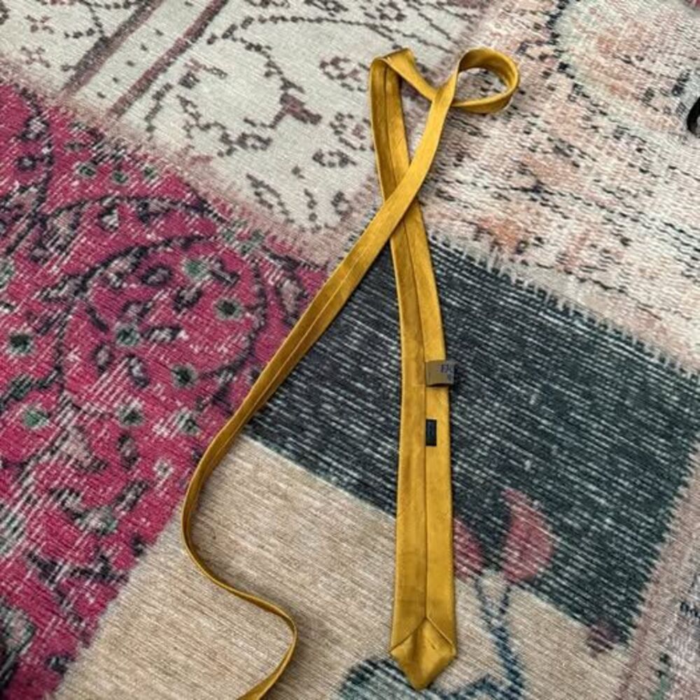 Ernst Rajah Gold Silk Tie